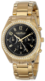 Bulova Caravelle Czarny/Stal w odcieniu złota Ø36 mm 44L116