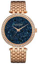 Bulova Caravelle Niebieski/Stal w kolorze różowego złota Ø38 mm 44L186