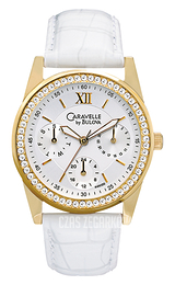 Bulova Caravelle Biały/Skóra Ø35.7 mm 44N100