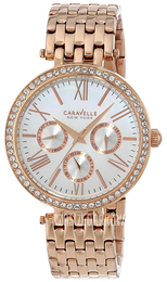 Bulova Caravelle Biały/Stal w kolorze różowego złota Ø38 mm 44N101