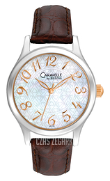 Bulova Caravelle Biały/Skóra Ø34 mm 45L129