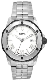Bulova Biały/Stal Ø43.5 mm 65B109