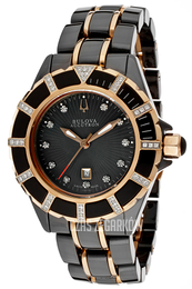 Bulova Accutron Czarny/Stal w kolorze różowego złota Ø35 mm 65R134
