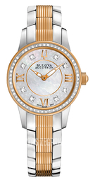 Bulova Accutron Biały/Stal w kolorze różowego złota Ø28 mm 65R145