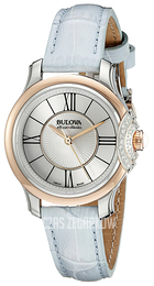 Bulova Diamond Srebrny/Skóra Ø31 mm 65R158