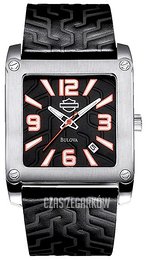 Bulova Harley-Davidson Czarny/Skóra 76B145