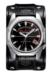 Bulova Harley-Davidson Czarny/Skóra 76B146