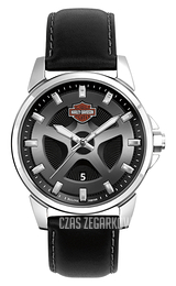 Bulova Harley-Davidson Czarny/Skóra 76B158