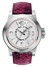 Bulova Harley-Davidson Srebrny/Skóra 76L172
