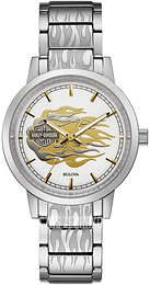 Bulova Harley-Davidson Srebrny/Stal Ø34 mm 76L191