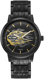Bulova Harley-Davidson Czarny/Stal Ø40 mm 78A121