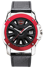 Bulova Harley-Davidson Czarny/Skóra Ø40 mm 78B119