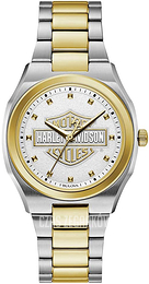 Bulova Harley-Davidson Biały/Stal w odcieniu złota Ø34 mm 78L129