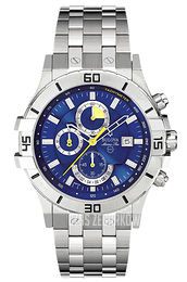 Bulova Chronograph Niebieski/Stal Ø43 mm 96B115