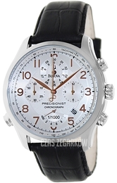Bulova Wilton Chronograph Biały/Skóra Ø46.5 mm 96B182