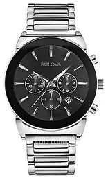Bulova Czarny/Stal Ø40 mm 96B203