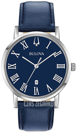 Bulova Dress Niebieski/Skóra Ø40 mm 96B295