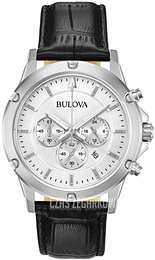 Bulova Srebrny/Skóra Ø42 mm 96B297
