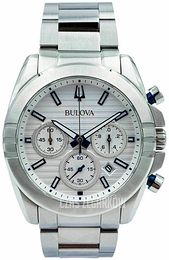 Bulova Biały/Stal Ø44 mm 96B307