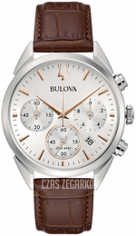 Bulova Precisionist Srebrny/Skóra Ø42 mm 96B370