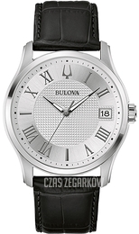 Bulova Wilton Srebrny/Skóra Ø41 mm 96B388