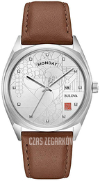 Bulova Frank Lloyd Wright Srebrny/Skóra Ø39 mm 96C138