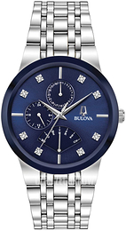 Bulova Diamond Niebieski/Stal Ø40 mm 96D144