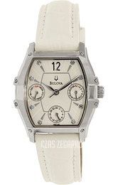 Bulova Diamond Srebrny/Skóra 96P126