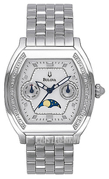 Bulova Diamond Biały/Stal 96R51