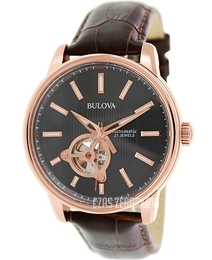 Bulova Mechanical Czarny/Skóra Ø45 mm 97A109