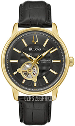 Bulova Czarny/Skóra Ø45 mm 97A166