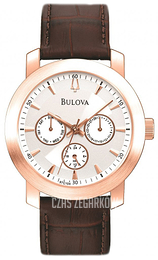Bulova Srebrny/Skóra Ø40 mm 97C104