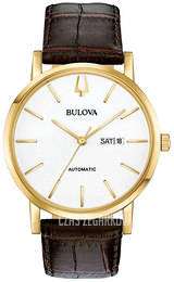Bulova Dress Biały/Skóra Ø42 mm 97C107