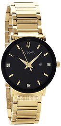 Bulova Diamond Czarny/Stal w odcieniu złota Ø42 mm 97D116