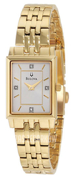 Bulova Diamond Srebrny/Stal w odcieniu złota 97P102