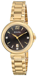 Bulova Diamond Brązowy/Stal w odcieniu złota Ø30 mm 97P107