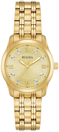 Bulova Diamond Żółte złoto/Stal w odcieniu złota Ø30 mm 97P119