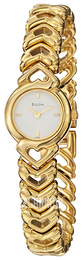 Bulova Dress Biały/Stal w odcieniu złota Ø20 mm 97T48