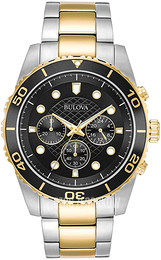 Bulova Czarny/Stal w odcieniu złota Ø43 mm 98A171