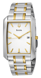 Bulova Bracelet Biały/Stal w odcieniu złota 98B123