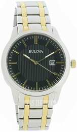 Bulova Czarny/Stal w odcieniu złota Ø40 mm 98B237