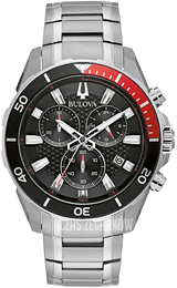 Bulova Czarny/Stal Ø43 mm 98B344