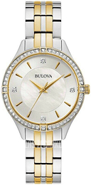 Bulova Biały/Stal w odcieniu złota Ø32 mm 98L273