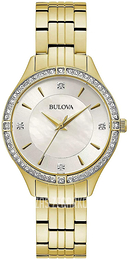 Bulova Biały/Stal w odcieniu złota Ø32 mm 98L274