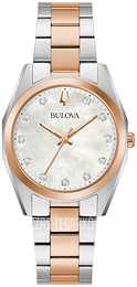 Bulova Surveyor Biały/Stal w kolorze różowego złota Ø30.5 mm 98P207