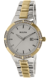 Bulova Diamond Srebrny/Stal w kolorze różowego złota Ø32 mm 98R169