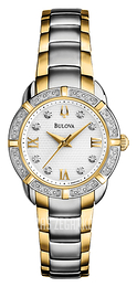 Bulova Maribor Biały/Stal w odcieniu złota Ø26 mm 98R170