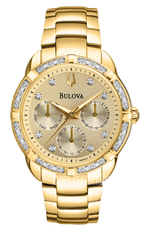Bulova Diamond Żółte złoto/Stal w odcieniu złota Ø36 mm 98R171