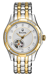 Bulova Mechanical Biały/Stal w odcieniu złota Ø36 mm 98R173