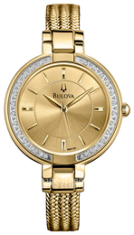 Bulova Diamond Żółte złoto/Stal w odcieniu złota Ø32 mm 98R195